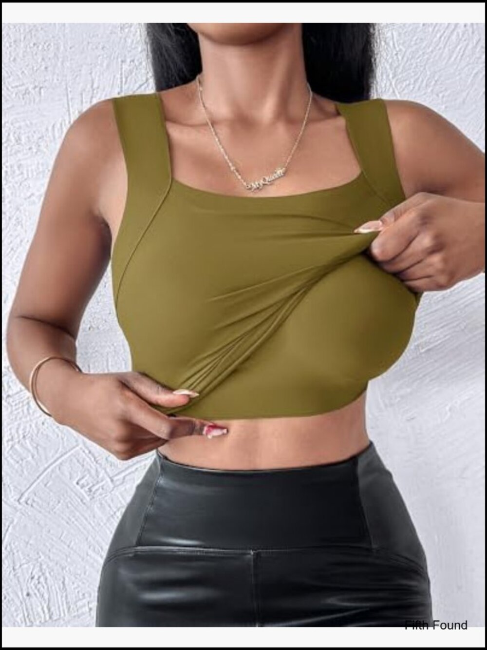 U Neck Shapewear Built-in Bra Tank High Stretchy Sleeveless Slim Fit Camisole - Picture 3 of 7